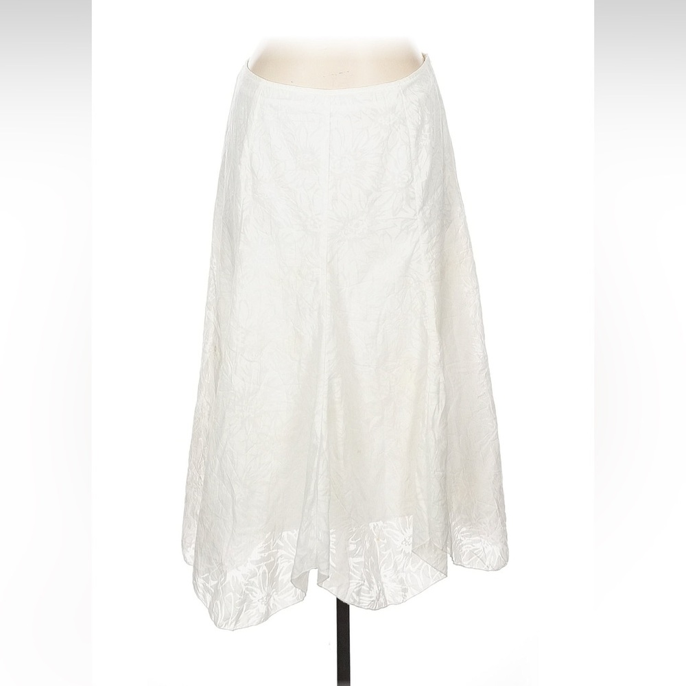 White Stag White A-Line Midi Skirt with Asymmetrical Style-Flaw - Picture 2 of 11